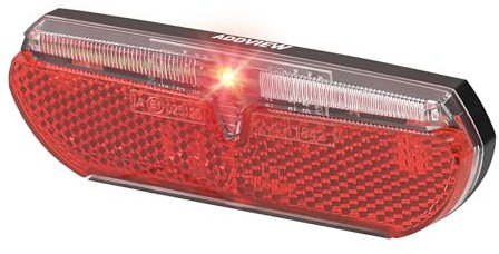 ADDVIEW Dynamo Rear Light Swallow M - LED Pannier Rack Rear Light with Parking Light Function, StVZO & ECE Approved, IP65 Waterproof, 6V Bicycle Light, Z Reflector, 80 mm Hole Spacing