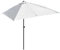 WATAOW Sombrilla De Exterior Semirrectangular con Altura Regulable Parasol para Jardín, Balcón, Terraza, Cafetería(White,250cm x 130cm)