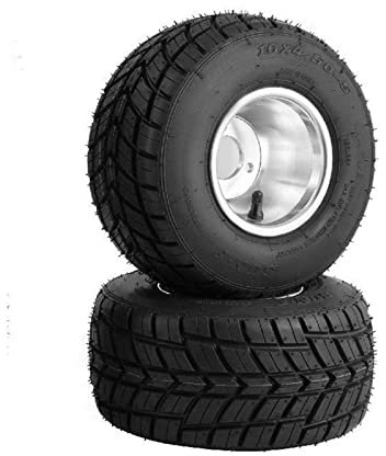 Go-Kart-Reifen und -Felgen, 2 Stück Vorderreifen, Felgen, Go-Kart-Räder und -Reifen 10 x 4,50;Vorne, Nabe, Felgenpassung, Schraubenmuster 58 mm Mit Effizienz und Präzision