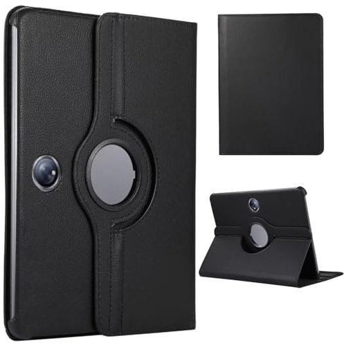 World biz Case For Oppo Pad Air 2 11.4 2023 Tablet, 360 Degree Rotation Protective Stand Leather Cover Back, Auto Wake/Sleep OnePlus Pad/Oppo Pad Air 2 11.4 inch 2023 (Black)