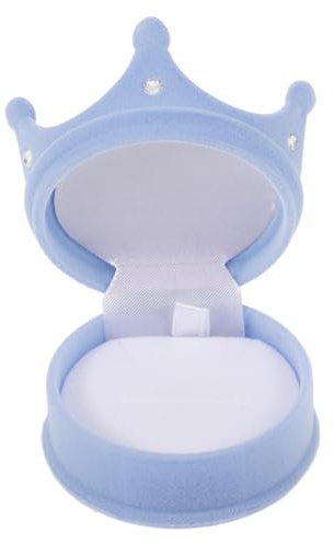 Garneck Boîte à Bijoux Forme de Couronne pour Bagues Petite Boîte de Rangement Multifonctionnelle pour Bijoux pour Mariage et Occasions Spéciales
