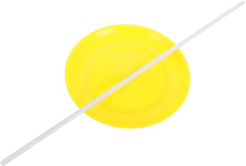 HOODANCOS Multiuso con Piatto Girevole e Bastone da Giocoliere Attrezzi per Spettacoli Circensi e Feste Kit Pratico per Principianti e Professionisti Accessori Color Giallo