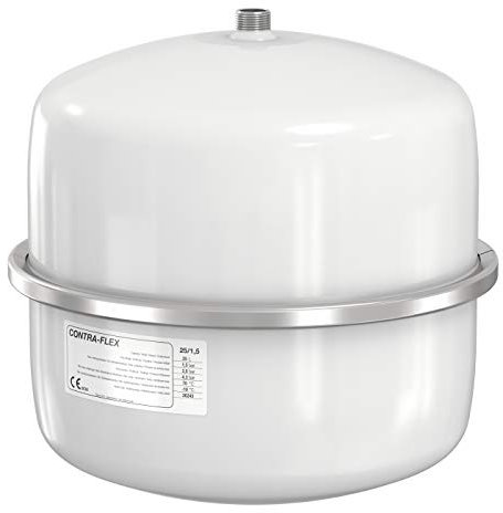 Flamco - Vaso de expansión (con membrana, Contra-Flex 25, 1,5 bares), color blanco - 26233