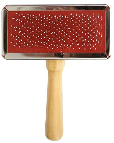 ICA CEP102 Carde en Bois pour Chiens et Chats à Poils Longs et Moyens 9 x 12,5 cm