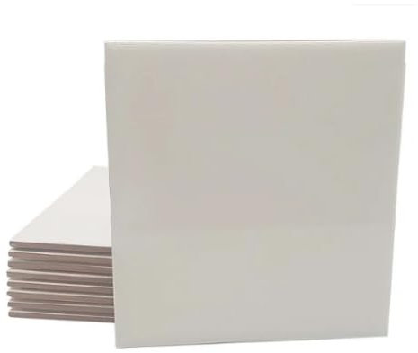 Vives Azulejo Blanco Brillante 15x15 cm, 1 metro cuadrado, Instalación Autoadhesivo con Tira, Cerámico, Resistente al Agua, Sólido, Recto, Contemporáneo