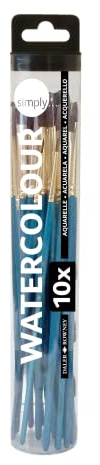 DALER ROWNEY - Set Pinceles Pintura Acuarela 10 Piezas