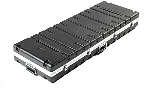 MUSIC STORE ABS Keyboard Case 76, Universal Keyboard Flightcase, Schwarz, 9kg, Schnappverschluss, 3 Klappgriffe, Rollen, Gummifüße, Polsterung, 130x12x41.5cm, geeignet für 76-Tasten Keyboards