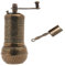 Acar Turkish Pepper Mill - Black Pepper Grinder, Refillable Peppercorn Mill, Spice Mill with Measuring Spoon, Pepper Mill with Crank Handle, Old Brass