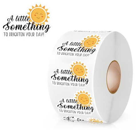 A Little Something to Brighten Your Day Cute Thank You Stickers, Small Business Online Retailers Bakeries Packaging Stickers, Christmas, Thanksgiving Day, Birthday Party Favors Labels Gifts