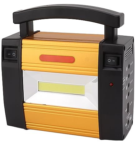 FECAMOS Station électrique Portable Générateur d'énergie Solaire, Poignée Pratique Multifonctionnelle Portative de Générateur Solaire pour l'usage Extérieur