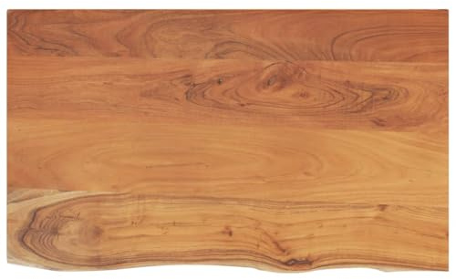 vidaXL Piano Bagno 100x60x2,5 cm Rettangolare Legno Massello di Acacia, piano d'appoggio per bagno,