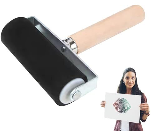 Rullo in per artigianato, rullo per pittura a inchiostro, strumento professionale per stampaggio artistico, applicatore di inchiostro in 3 misure (3,5 cm, 6 cm, 10,2 cm)