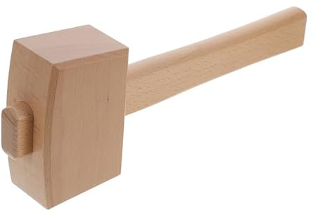 LALAFINA Maillet à Bois Polyvalent Outil à Main Pour Bricolage Et Sculpture Sur Bois Marteau Cuir Fait Main