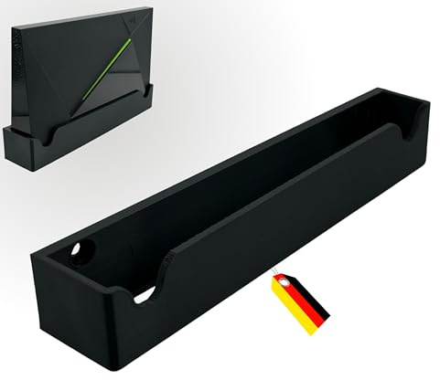 Väggfäste för NVIDIA Shield Android TV Pro, enkel installation, pressfit, tillverkad i Tyskland, lämplig för självhäftande montering