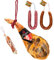 Lote Paleta de Jamón Serrano, chorizo sarta blanca, chorizo sarta roja y cabecero embuchado