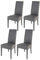 t m c s Tommychairs - 4er Set Moderne Stühle Luisa für Küche und Esszimmer, robuste Struktur aus lackiertem Buchenholz Farbe Dunkelgrau, gepolstert und mit dunkelgrauem Kunstleder bezogen