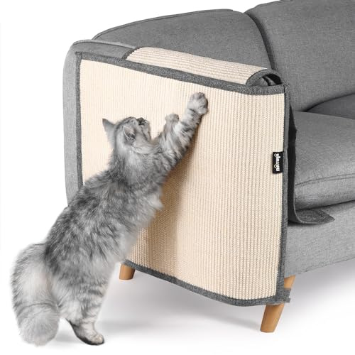 NATUYA Protezioni per mobili di gatti, protezione per divano, grande sisal, tappetino tiragraffi per gatti, protezione per divano angolare (bracciolo in isal - destra)
