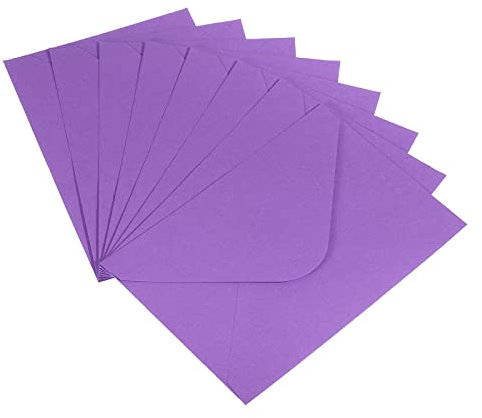 PATIKIL 50 Paket Mini Briefumschläge Geschenkkarten Umschlag für Begrüßung Lila