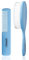 TITANIA Baby Haar Set (2-tgl.) • Baby Kamm & Baby Haarbürste • Baby Pflegeset für Haare • Baby Bürste im Set • Baby Ausstattung • Geschenk für Babys & Kleinkinder • Babypflege-Set Blau