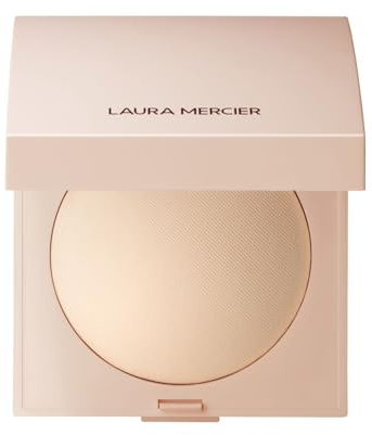 Laura Mercier Real Flawless Luminous Perfecting Talc-Free Pressed Finishing Powder, Creamy Formula, Light Coverage, Natural Luminous Finish, Enlivens Skin, Adds Dimension, Translucent