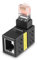 HATMINI Gigabit 360 Degree Ethernet Adapter，90 Degree Angle Network LAN Cat5 Cat6 Extension Adapter，1000Mbps RJ45 8P8C Male to Female Connector for Computers, Laptops, Routers (1)