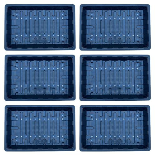 Bramley & Sage Full-Size Heavyweight Seed Trays With Holes (Set of 6)