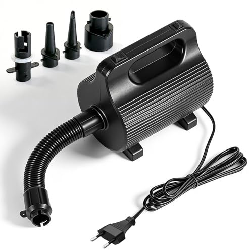 Bomba de aire, colchón de aire, 180 x 135 x 150 mm, bomba de aire eléctrica para colchón de aire, bomba de aire eléctrica, colchones de aire de 600 W, para camping al aire libre y productos inflables