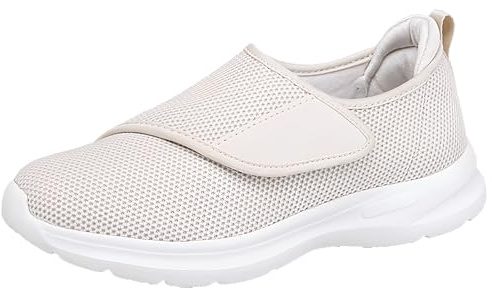 Kinengxi Diabetiker tofflor män kvinnor extra bred justerbar, BEIgE, 40 EU