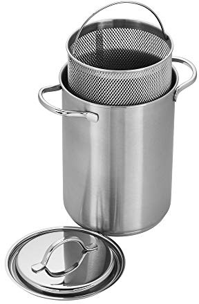 Demeyere RESTO Stainless Steel Asparagus/Pasta Cooker Set, 4.7-Quart, Silver