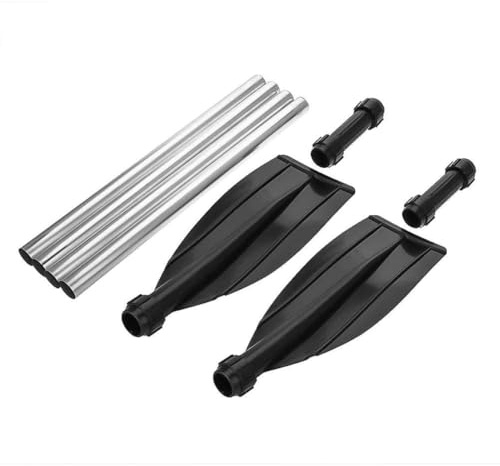 Ejoyous 2-teiliges Kajakpaddel Paddel, Kayak Paddle Verstellbare Abnehmbare Paddel aus Aluminiumlegierung Doppelpaddel Leichte Gerippte Ruder für Schlauchboote Gummiboot Luftmatratzen
