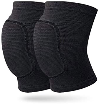 Lot de 2 genouillères de danse, ensemble de genouillères de sport, genouillères élastiques unisexes, genouillères de danse pour enfants et adultes pour la danse, le football, le jogging, le yoga