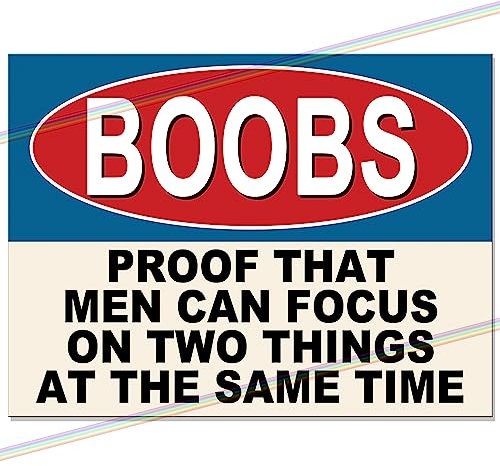 Boobs Funny Metal Bar Sign Father's Day Gift Accessories Home Pub Outdoor Garden Wall Plaque Man Cave Retro Vintage Signs Memorabilia 20cm x 15cm