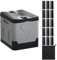 Altsuceser Foldable Camping Toilet, Portable Potty for Adults with Carry Bag, Dry Separating Separator Toilet Mobile Folding Toilet with 15 Bin Bags for Camping, Traffic Jam, Hiking Grey