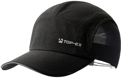 TOP-EX XL/XXL Cappellino da baseball da uomo e da donna, con rete traspirante, protezione solare, cappello da sole, 95550-nero, XL/XXL