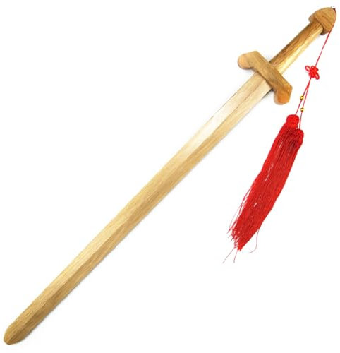 HJHUUA 90 cm Lange chinesische Holzschwerter,handgefertigtes Bokken,Holzschwert für Kampfkunst und Tai-Chi, Cosplay,Training oder als Dekoration
