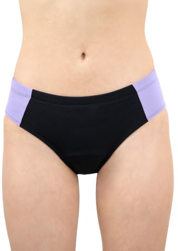 MYLILY Maillot de Bain Menstruel Filles & Adolescentes | Coupe Sport | Piscine, Mer & Plage | Culotte de Bain Femmes | 4 Tampons, Anti-Fuite, Oeko-TEX, Végan