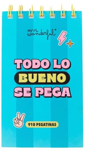Mr. Wonderful - Bloc de pegatinas transparentes - Todo lo bueno se pega