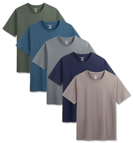 The Essentials Wardrobe Mens TEW 5 Pack T- Shirt - Mids - Medium