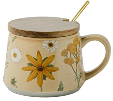 DimyFew Ceramic Coffee Mug 360ml with Non-Slip Handle Household Cup Kitchen Utensils Wedding Gift, Style B