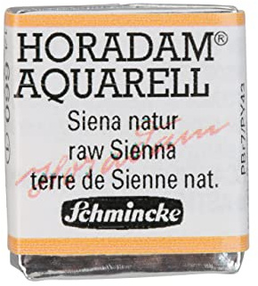 Schmincke – HORADAM® AQUARELL - feinste Künstler-Aquarellfarben, 660 Siena Natur, 14 660 044, 1/2 Näpfchen