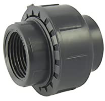 Union 3 pièces mixte PVC-U PN16 : À coller et à visser - Ø A: 63mm | Ø B: 2''