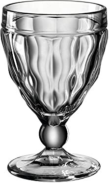Leonardo Brindisi Weißwein-Glas 1 Stück, spülmaschinenfester Weisswein-Kelch, Wein-Glas mit Facettenschliff, graues Kelchglas, 240 ml, 021601
