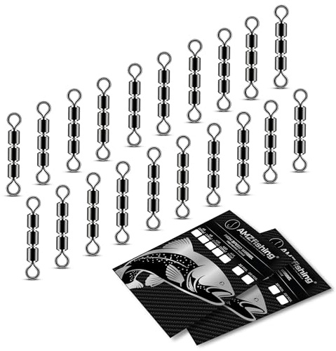 AMZfishing® 10x Girelle ad Alta velocità | Girelle Triple | Girelle da Pesca | Girelle per Trote | Accessori da Pesca | Esche per Trote | Assortimento di Girelle | Girelle per Pesca (20, 10)