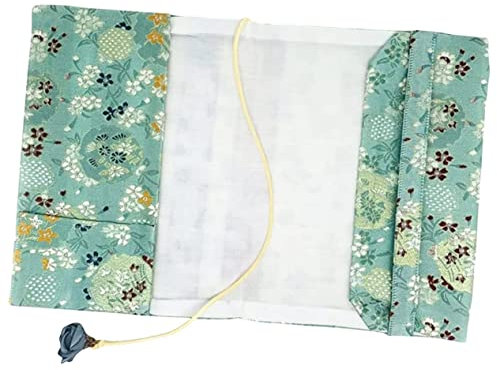 Ciieeo Handgefertigter Stoff Bucheinband Handdekor Exquisiter Buchschutz Stilvolles Buchdekor Dekoratives Buchdekor Student Buchtasche Grüne Buchjacke Stoff Buchschutz