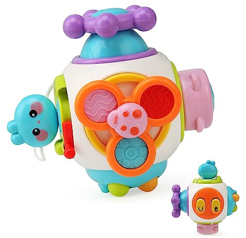 JoyLife Busy Activity Cube,Baby Motorikwürfel ab 1 Jahr Mädchen Junge,Busy Cube ab 18 Monate für Feinmotorische Fähigkeiten Vorschule Lerngeschenk,Activity Würfel Baby Montessori Spielzeug