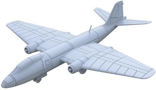 2 STÜCKE 3D-Militärmodell, Maßstab 1/200, United States Air Force B-57B Canberra Bomber Fighter, Ungefärbtes Harzmodell for Die Hobby-Sammlung