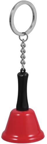 Alipis Hand Bell: 4.8 Inch Metal Call Bell with Keychain - Small Service Bells for Kids Adults Classroom Counter Reception Restaurant Hotel