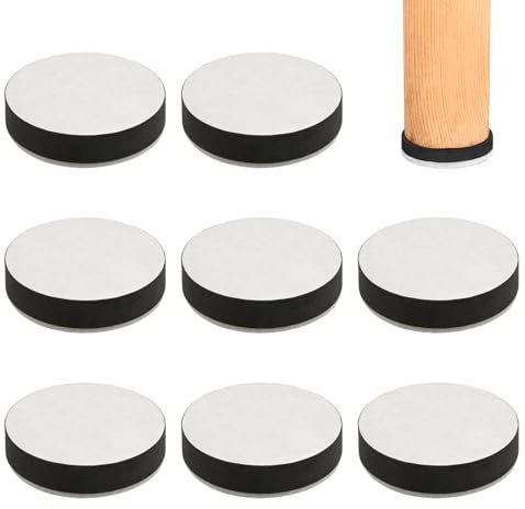 8 Stück Selbstklebende Möbelerhöhung, 6 cm Möbelerhöhung Aus Karbonstahl, Selbstklebend Betthöher, Rund Filz Sofa Fuesse Erhoehen Möbelerhöhung, Einsetzbar Als Möbelbein, Tischbein, Stuhlerhöhung