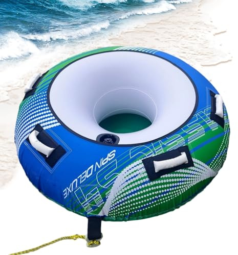 Generisch Boa da nuoto | Galleggiante gonfiabile per sport acquatici | Boa da traino resistente – con manici in neoprene e cuscini dolci, ideale per nuoto, kayak, wakeboard, sci nautico, rafting