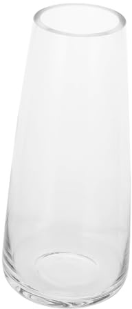 OUNONA Florero de Vidrio Transparente Hidropónico para Escritorio Jarrón Decorativo Simple Florero para Decoración de Hogar y Oficina Regalo Elegante para Cumpleaños y